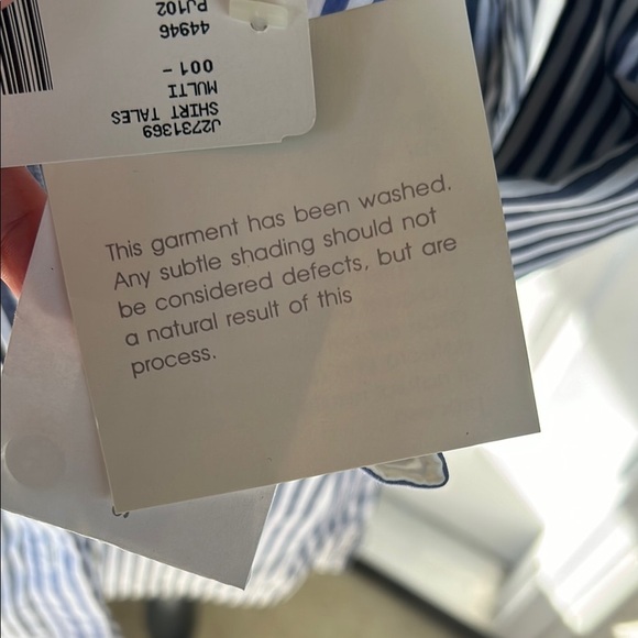 Jones New York tunic length Button Down Shirt with Asymmetrical Color E - Picture 4 of 11